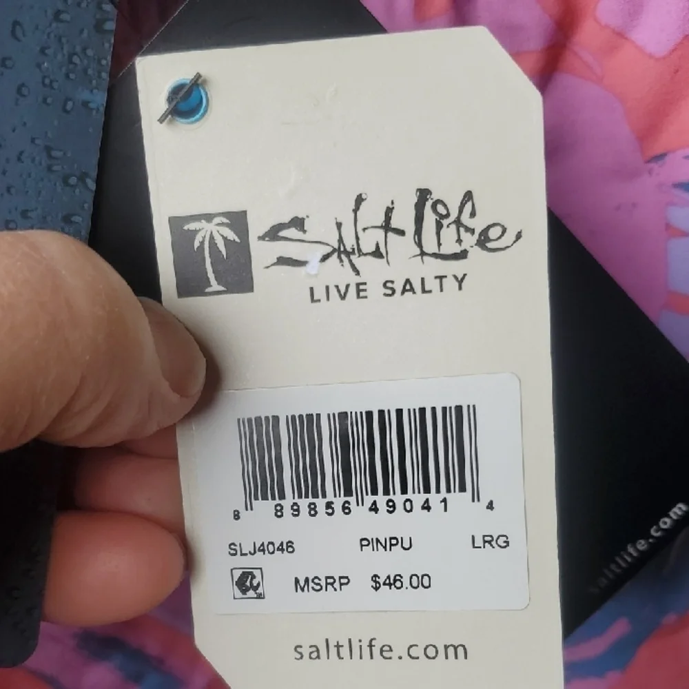 Salt Life SLX-QD Aqua Trunks Anti Rash  Tropical Print Shorts Large Retail 46$ - Picture 6 of 13